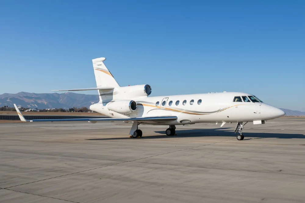 Dassault Falcon on the Haven ramp