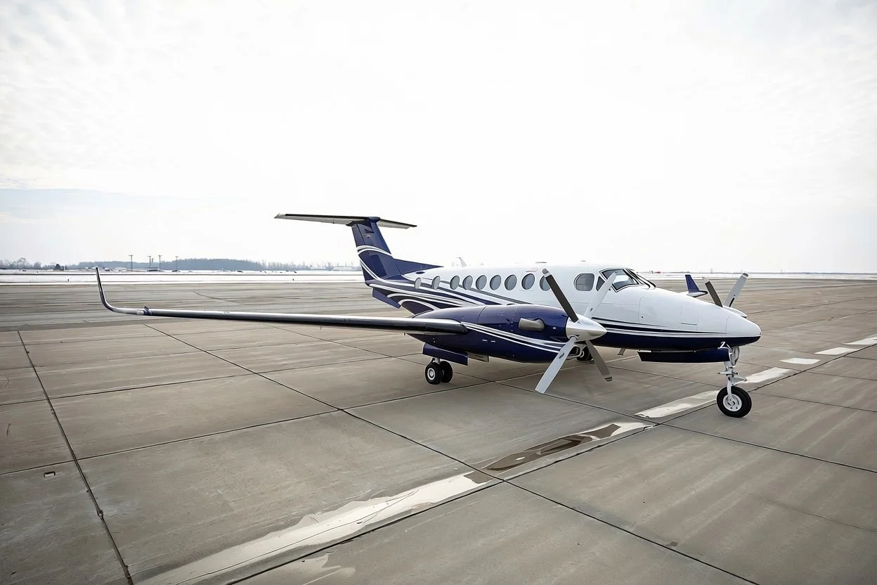 Beechcraft King Air on the Haven ramp