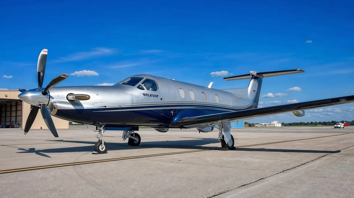 Pilatus PC-12 on the Haven ramp